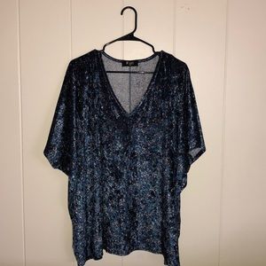 Impressions boutique oversized velvet blouse
